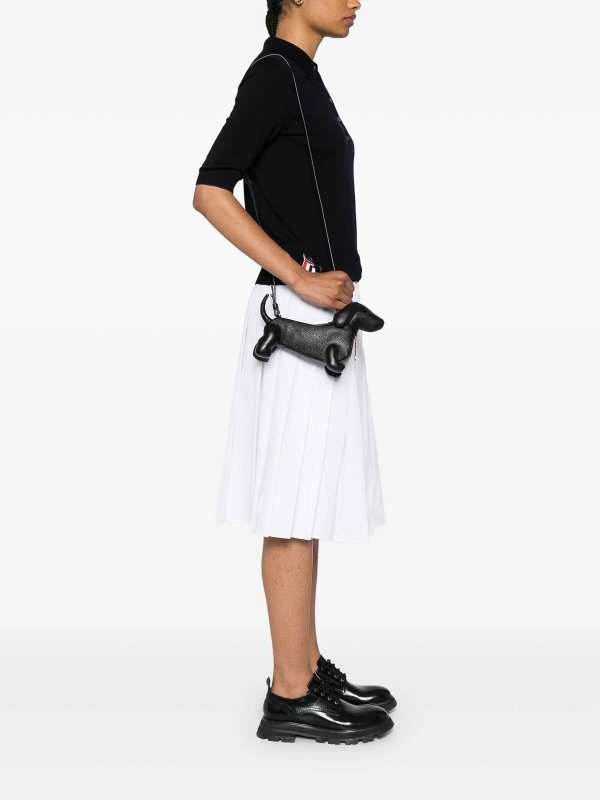 THOM BROWNE: cross body bags online - Leather Hector Mini Bag