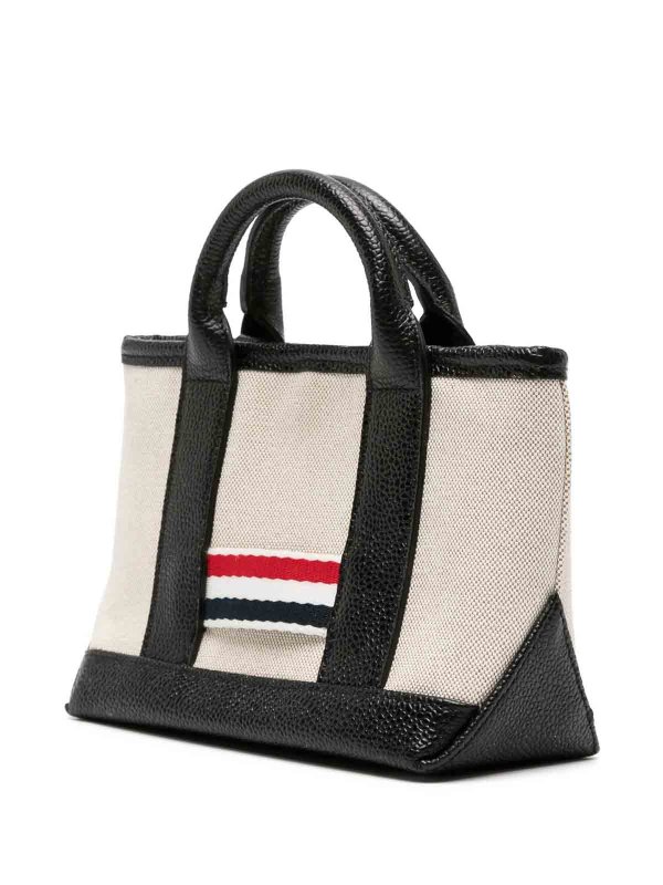 THOM BROWNE: totes bags online - Mini Tool Leather Tote Bag