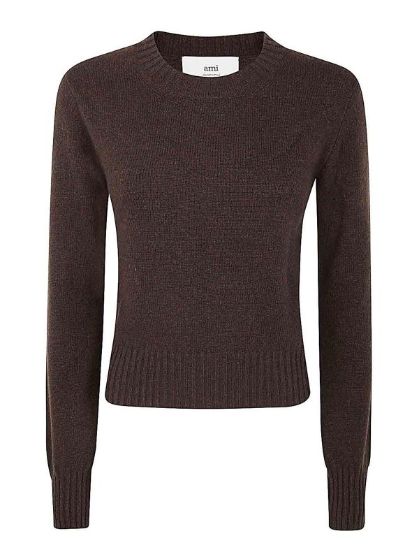 AMI PARIS: クルーネック - クルーネック - ブラウン
