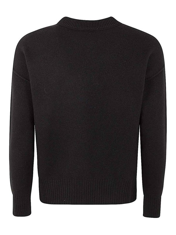 AMI PARIS: Strickpullover mit Rundhalsausschnitt online - Rundhalspullover - Schwarz