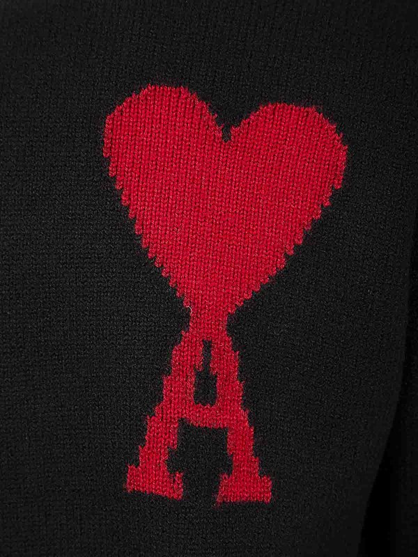 The Best Shops AMI PARIS: Strickpullover mit Rundhalsausschnitt - Rundhalspullover - Schwarz