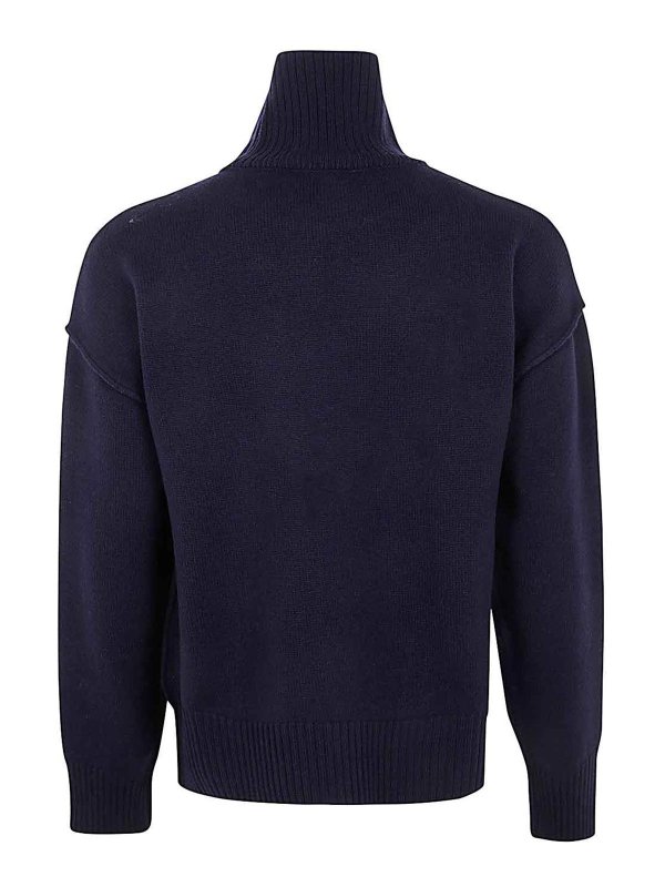 AMI PARIS: Pull col rond online - Pull Col Rond - Bleu