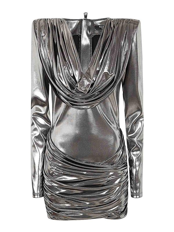 Balmain: abiti corti - Vestito  corto  con collo