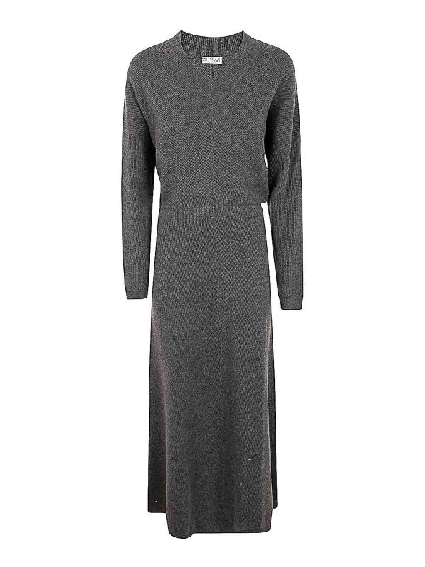 BRUNELLO CUCINELLI: Maxi robe - Maxi Robe - Gris