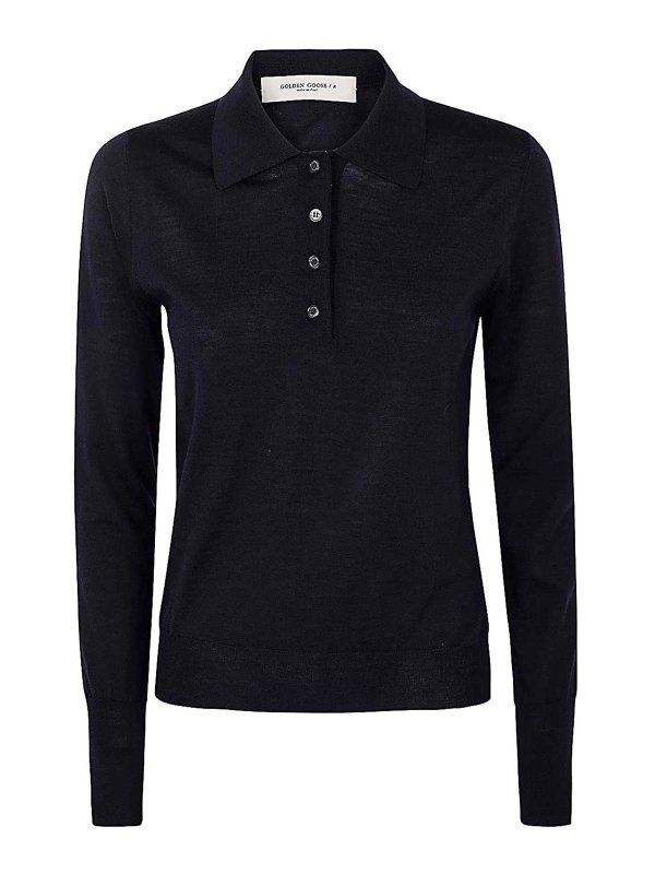GOLDEN GOOSE: ポロシャツ - ポロシャツ - ブルー