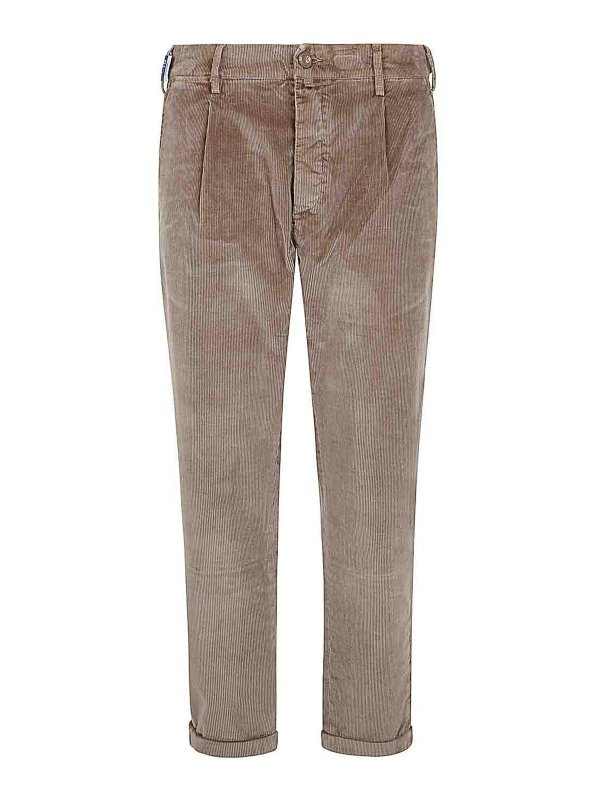 JACOB COHEN: casual trousers - Crop Slim Single Pence Henry Pant