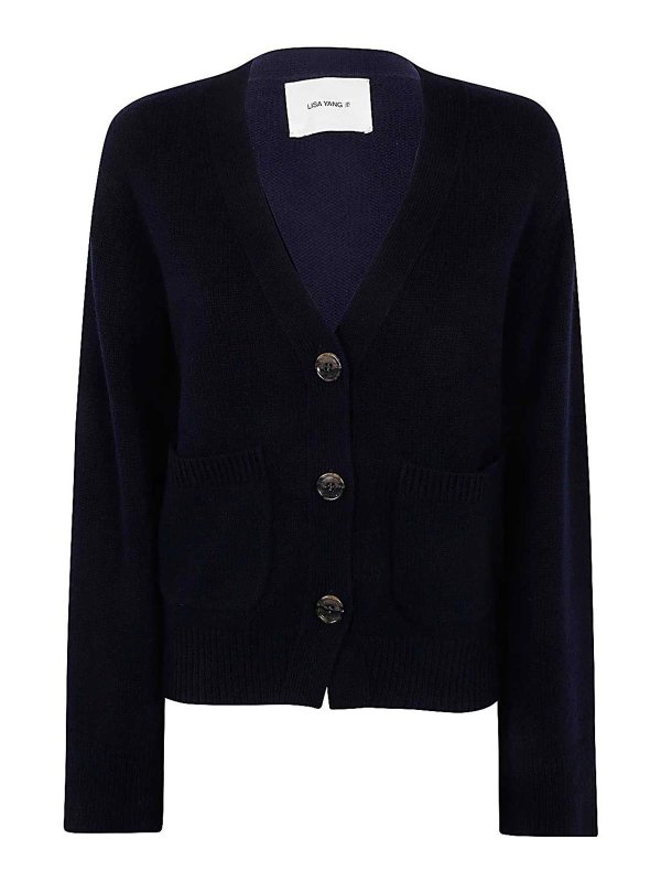 LISA YANG: Cardigans - Cardigan - Bleu