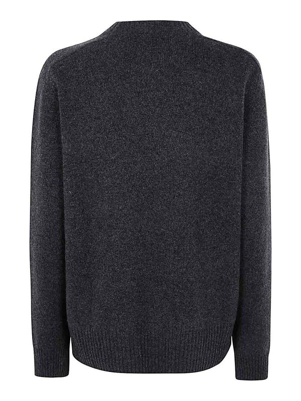 LOULOU STUDIO: Strickpullover mit Rundhalsausschnitt online - Rundhalspullover - Grau