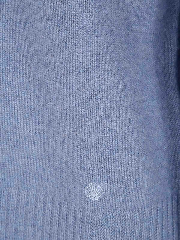 The Best Shops LOULOU STUDIO: Strickpullover mit Rundhalsausschnitt - Rundhalspullover - Blau