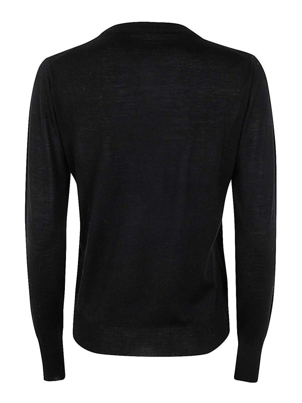 NUUR: Strickpullover mit Rundhalsausschnitt online - Rundhalspullover - Schwarz