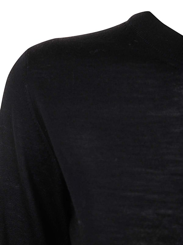 The Best Shops NUUR: Strickpullover mit Rundhalsausschnitt - Rundhalspullover - Schwarz