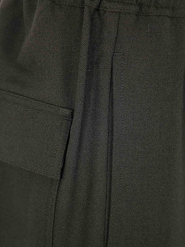 The Best Shops RICK OWENS: casual trousers - Drawstring Slim Long Pants