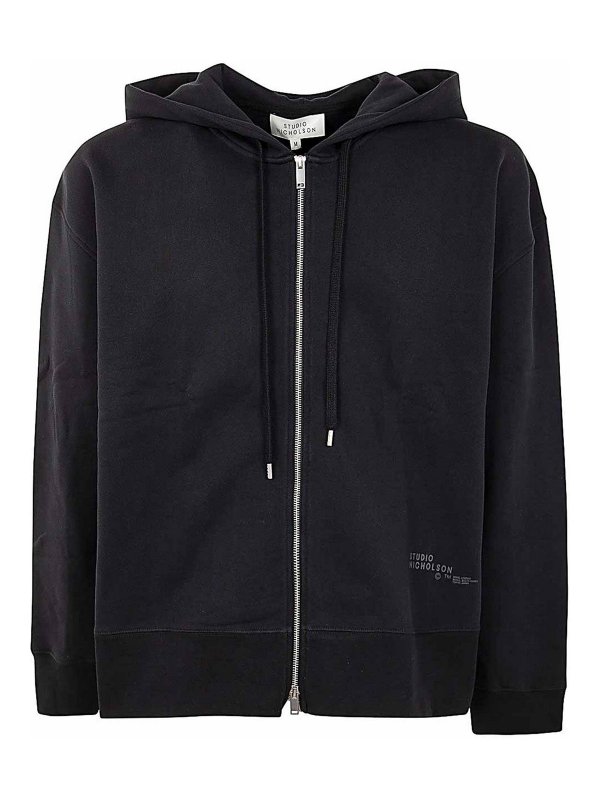 STUDIO NICHOLSON: Sweatshirts & Sweaters - Fleece Back Hoodie With Logo