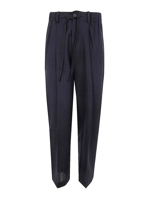 STUDIO NICHOLSON: casual trousers - Drawcord Pant