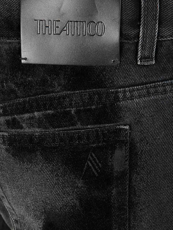 The Best Shops The Attico: Jeans Rectos - Vaqueros Rectos - Negro