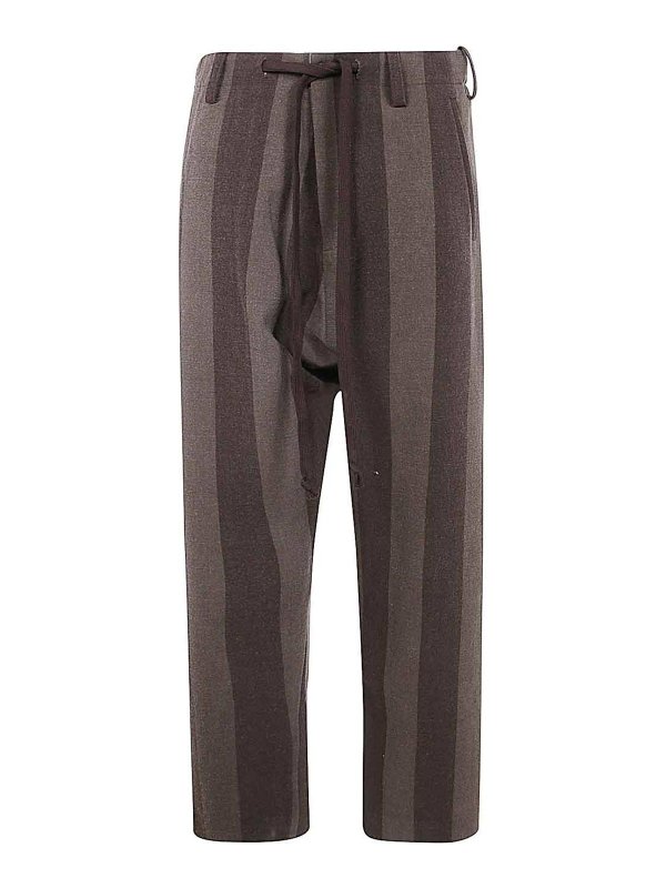 UMA WANG: Pantalons casual - Pantalons Décontractés - Gris