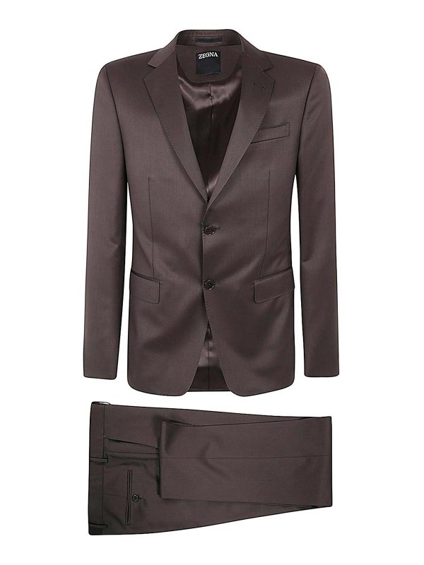 ZEGNA: Vestidos de gala - Traje - Marrón