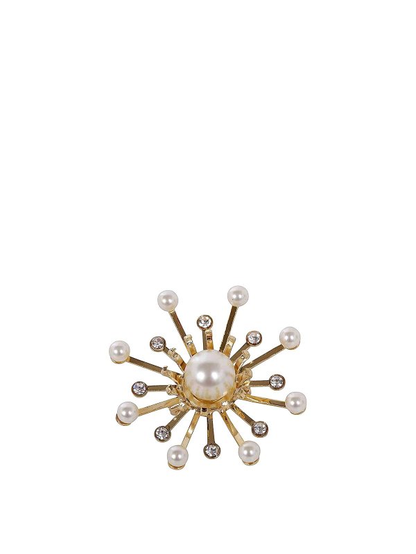 HELENE ZUBELDIA: Brooches - Kiku Brooch Pearl