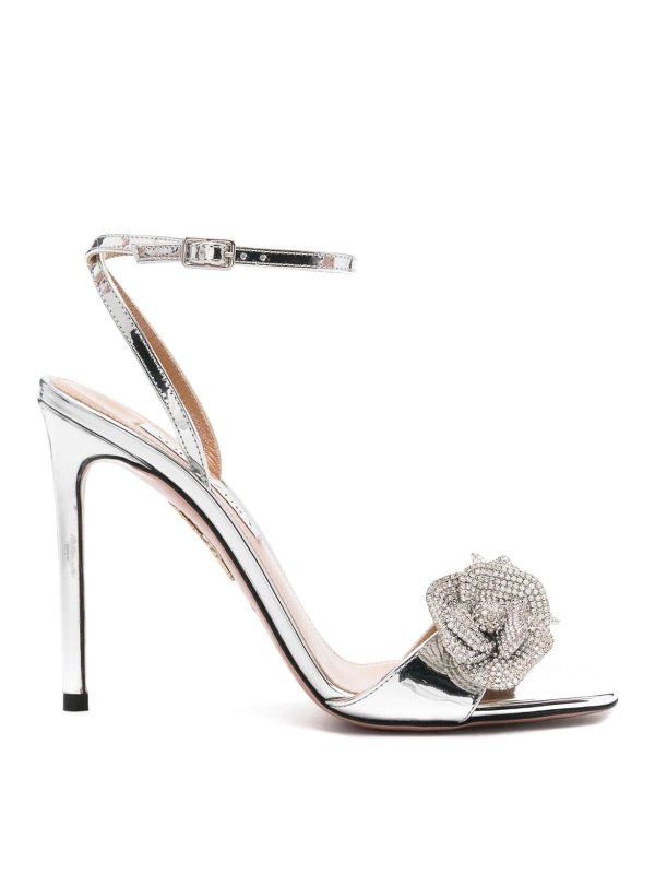 Aquazzura: Sandalen - Sandalen - Silber