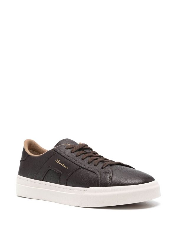 The Best Shops SANTONI: trainers - Leather sneakers