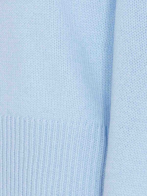 The Best Shops ALLUDE: Strickpullover mit Rundhalsausschnitt - Rundhalspullover - Blau