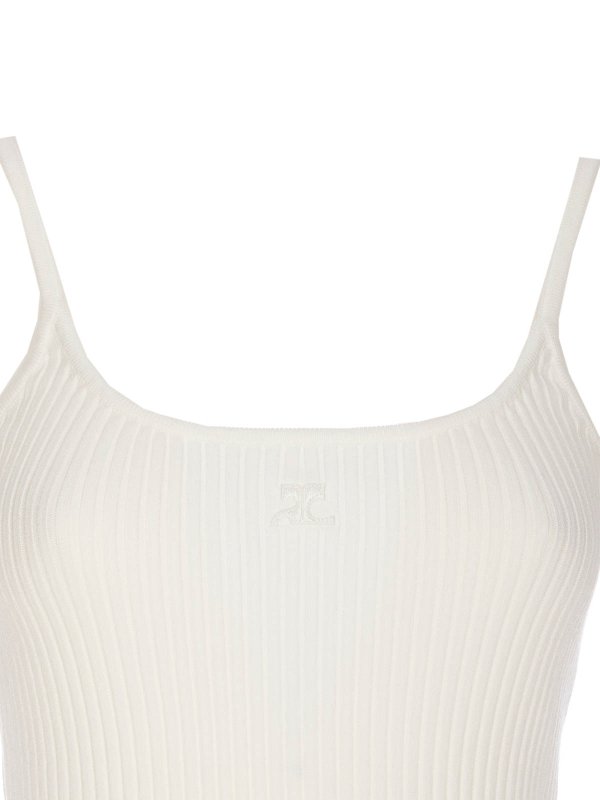 Top - Blanco shop online: Courreges