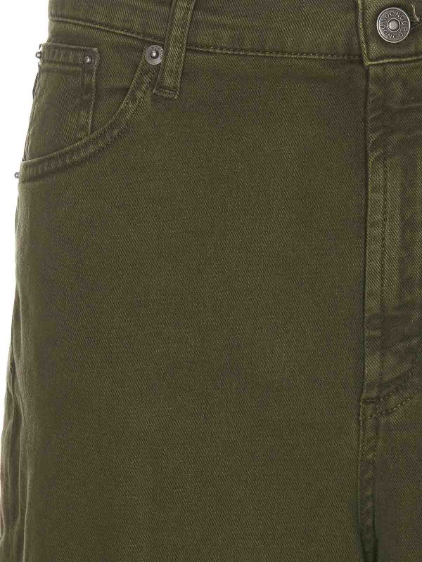 Pantaloni Bessie verdi shop online: DONDUP