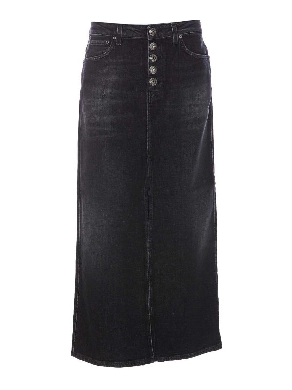 DONDUP: ロングシャツ - ロングスカート - 黒