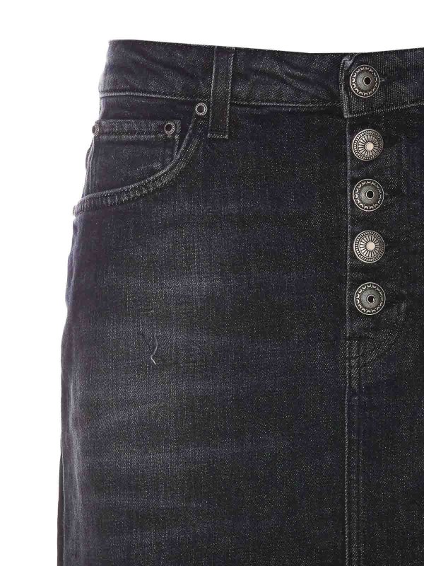 ロングスカート - 黒 shop online: DONDUP