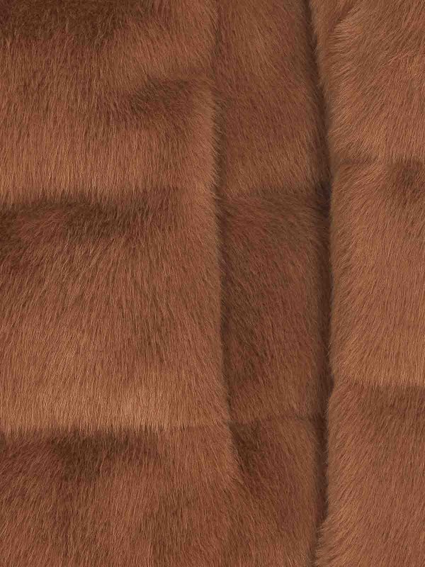 The Best Shops HERNO: padded jackets - Fur Effect Cape Jacket