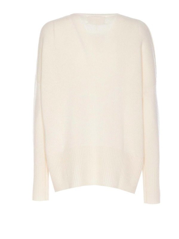 LISA YANG: crew necks online - Cream Mila Sweater
