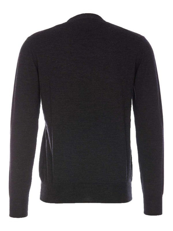 Paolo Pecora: Strickpullover mit Rundhalsausschnitt online - Rundhalspullover - Grau