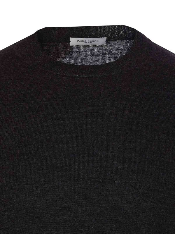 Rundhalspullover - Grau shop online: Paolo Pecora