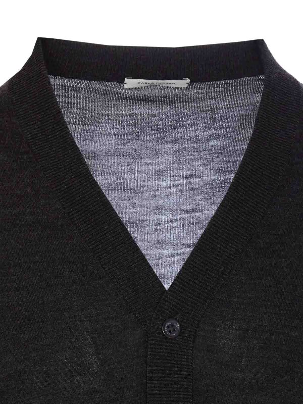 Grey Cardigan shop online: Paolo Pecora