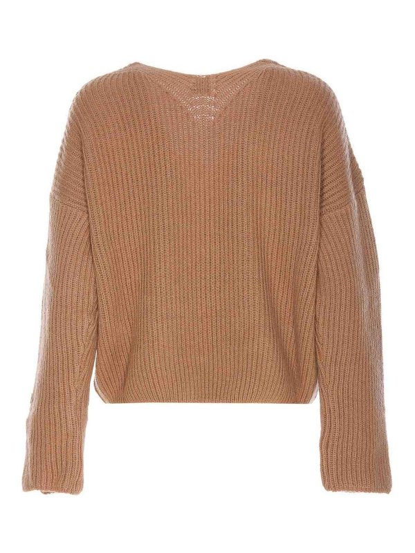 Pinko: maglia collo rotondo online - Maglione Korat beige