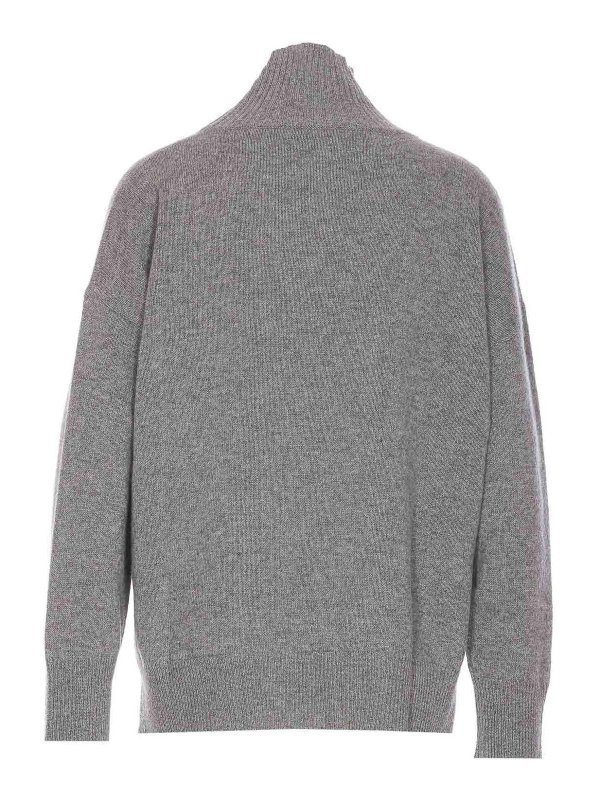 ROBERTO COLLINA: Strickpullover mit Rundhalsausschnitt online - Rundhalspullover - Grau