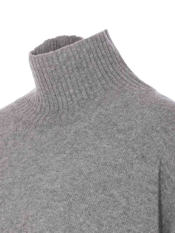 The Best Shops ROBERTO COLLINA: Strickpullover mit Rundhalsausschnitt - Rundhalspullover - Grau
