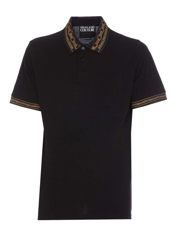 Versace Jeans Couture: ポロシャツ - ポロシャツ - 黒