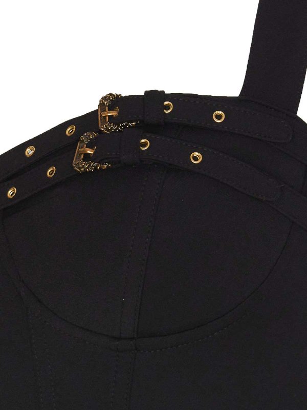 The Best Shops Versace Jeans Couture: ニーレングスドレス - 膝丈ドレス - 黒