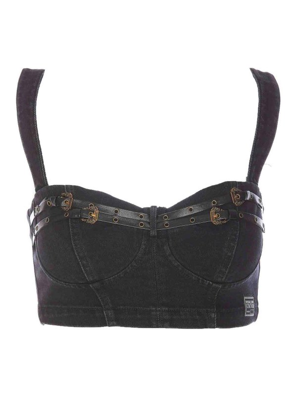 Versace Jeans Couture: トップス＆タンクトップ - トップ/タンクトップ - 黒