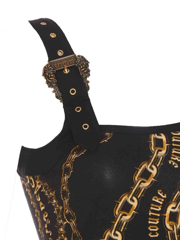 The Best Shops Versace Jeans Couture: Tops und Tank Tops - Top - Schwarz