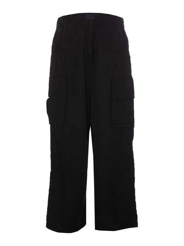 Y-3: casual trousers online - Twill cargo trousers