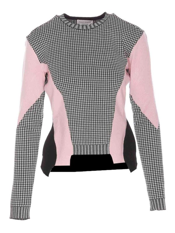 ALEXANDER MCQUEEN: Strickpullover mit Rundhalsausschnitt - Rundhalspullover - Bunt