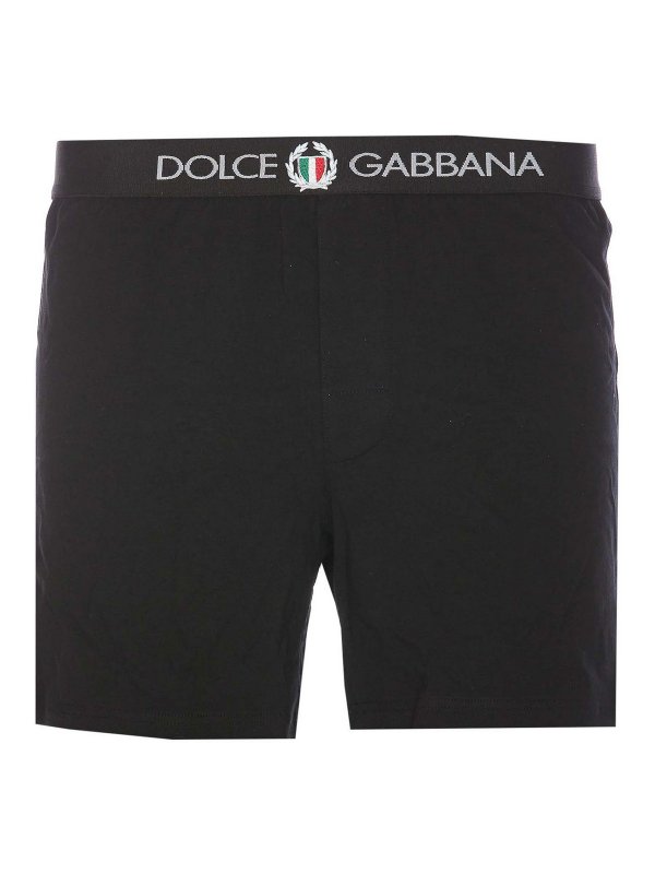 DOLCE & GABBANA: 水着 - スイムショーツ/スイムトランクス - 黒