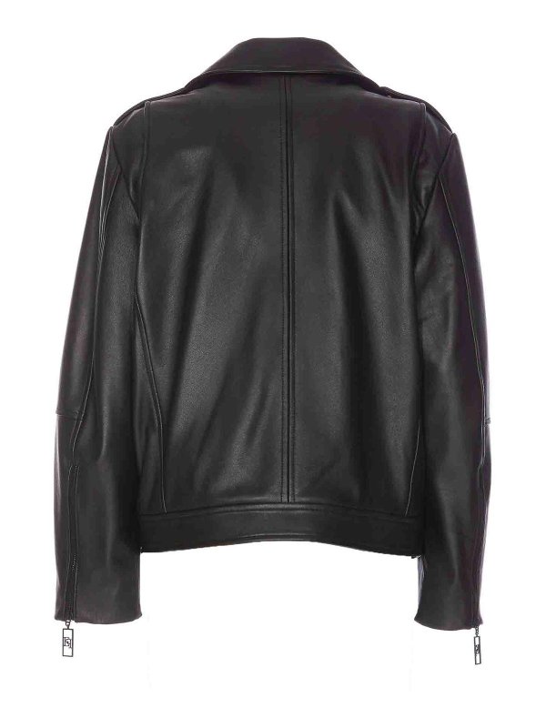 ELISABETTA FRANCHI: leather jacket online - Leather Biker Jacket