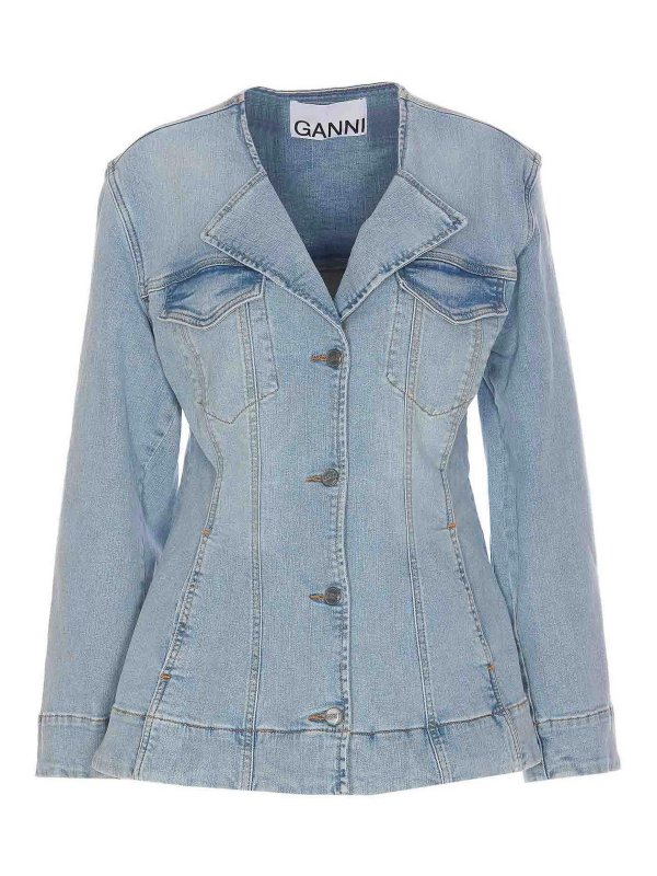 GANNI: Vestes en denim - Veste En Jean - Denim