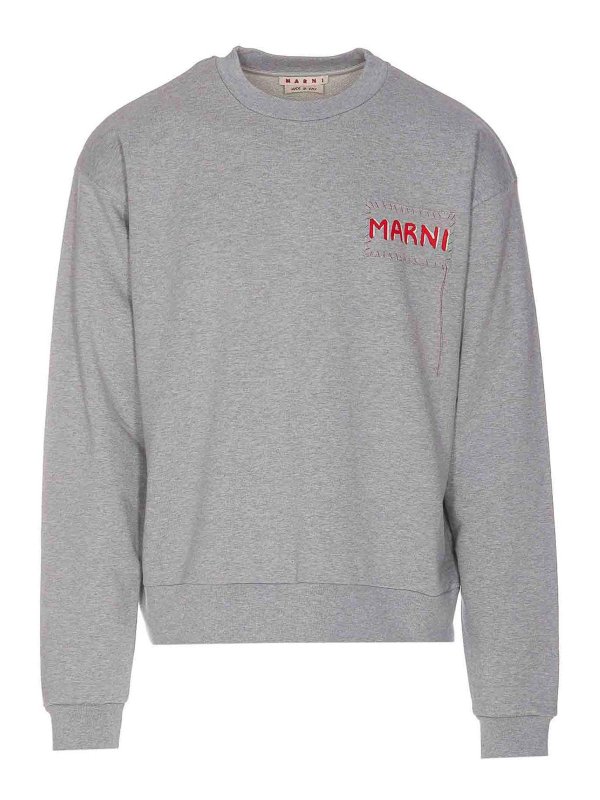 Marni: Sweatshirts & Sweaters - Logo Sweatshirt