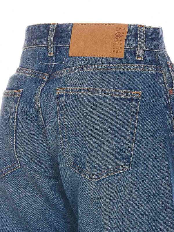 The Best Shops MM6 MAISON MARGIELA: ストレートジーンズ - ストレートジーンズ - ブルー