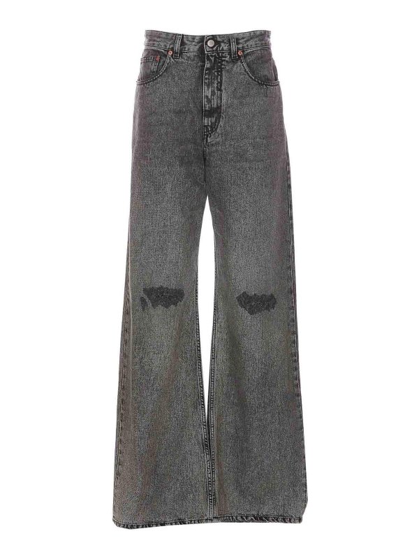 MM6 MAISON MARGIELA: jeans dritti, a sigaretta - Jeans grigi