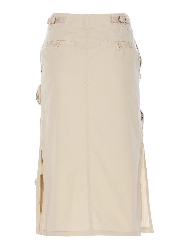 MM6 MAISON MARGIELA: gonne al ginocchio  e longuette online - Beige Midi Skirt